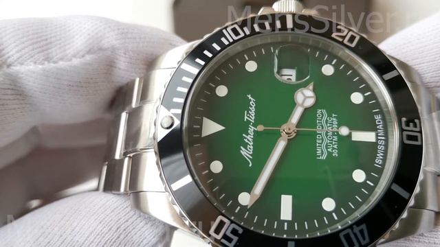Mathey-Tissot Mathy Vintage Jumbo H907ATNV Swiss Made Automatic Men's Limited Edition Watch Green