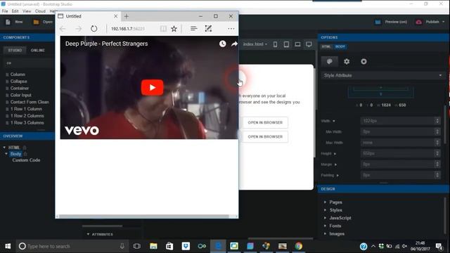 Making Iframes responsive in Bootstrap Studio смотреть онлайн