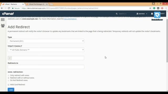 Redirect Domain to Another Domain - cPanel .htaccess смотреть онлайн