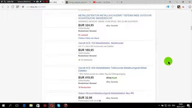 ebay металлоискатель супермагнит поиск золота и монет в Германии цены смотреть онлайн