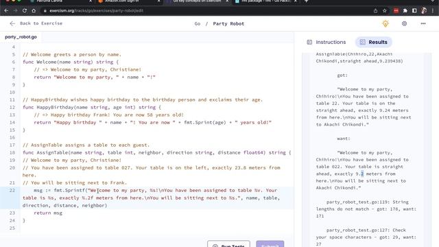 exercism: Go (golang) track for beginners (packages and string formatting) смотреть онлайн