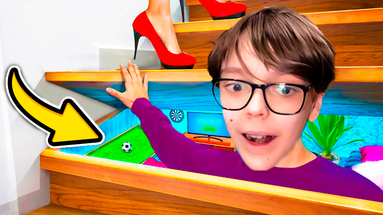 24 Часа в СЕКРЕТНОЙ ИГРОВОЙ КОМНАТЕ Челлендж !