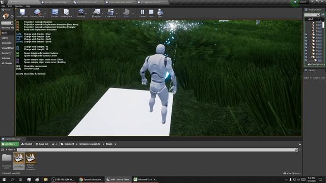 ? UE4 - Dynamic Grass System Lite - Free from UnrealEngine.com - Realistic grass - Mowing grass смотреть онлайн
