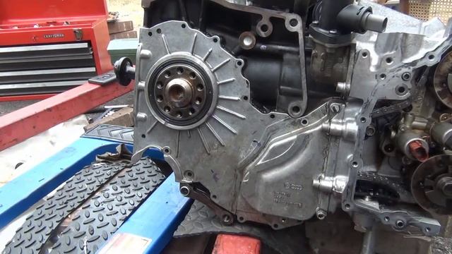 2007 Audi q7 3.6l vr6 engine removal rebuild head gasket timing chain pistons replacement part 12 смотреть онлайн