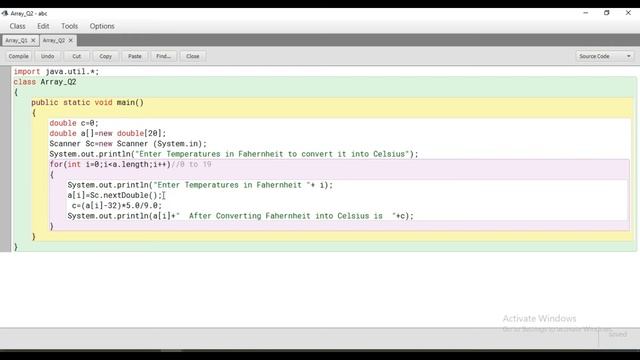 #2 Java Array Program || Convert Fahrenheit To Celsius || ICSE 10th смотреть онлайн