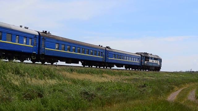 ТЭП70-0162 с поездом №608 Запорожье-Пологи-Бердянск смотреть онлайн