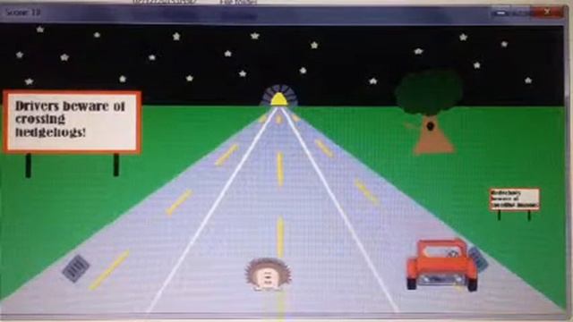 Hedgehog Dodger! Game Made By Game Maker 8