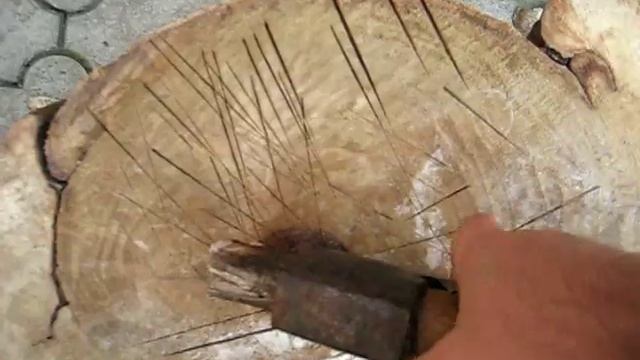 ТОПОРО-ПНЯ-ЖИМ - 36 кг. 36kg stump - axe press . смотреть онлайн