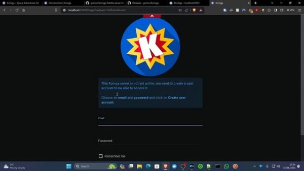 Komga Ebook Server On Docker On Dockge On Windows
