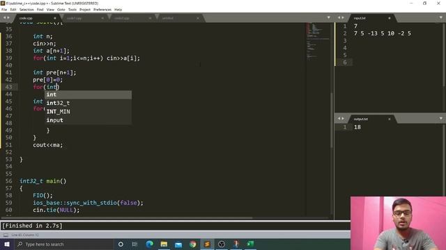 Largest sum contiguous subarray (Explained all approaches with code) | Q8 | Love Babbar DSA Sheet смотреть онлайн