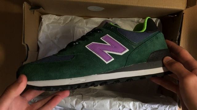 Мужские зеленые кроссовки New Balance 574 Оригинал