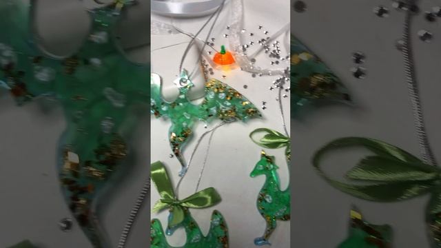 Новогодние игрушки из эпоксидной смолы. ? драконы. смотреть онлайн