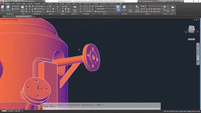 AUTOCAD TUTORIAL #18 DUST DROP OUT POT PART 4 смотреть онлайн