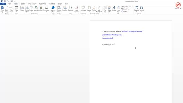 Microsoft Word Hyperlinks - Linking Websites, Emails and Files in a Document смотреть онлайн