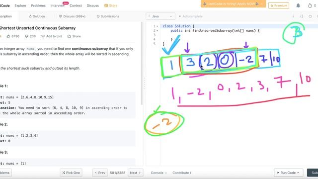 Shortest Unsorted Continuous Subarray | Java Code | Programming Tutorials смотреть онлайн