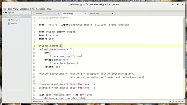 Network Automate - 07. JSON and getpass смотреть онлайн