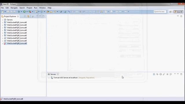 WebSocket tutorials + Tomcat 8 + Java 8 - import, setup, and test run смотреть онлайн