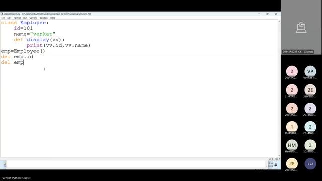 Python Course OPPS Concepts || Class & Object || Method || Constructor || Inheritance By Venkat Si смотреть онлайн