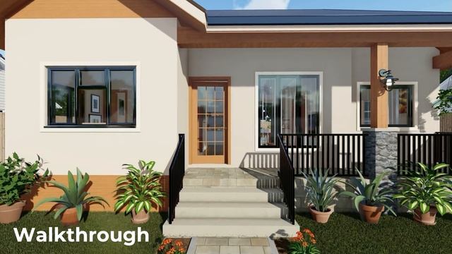 7.5 meters by 10 meters One-story, 3 Bedroom, House Design (75 sq. m / 807 sq. ft) смотреть онлайн