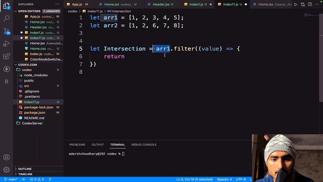 Intersection of Two Arrays In Javascript Interview Series [video 3] смотреть онлайн