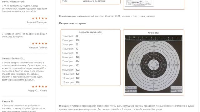 Пневматический пистолет Crosman C-TT