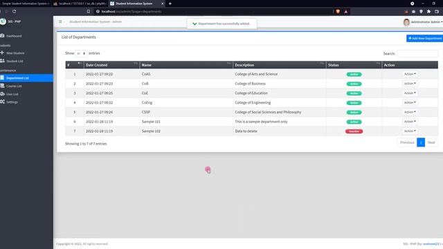 Simple Student Information System in PHP DEMO смотреть онлайн