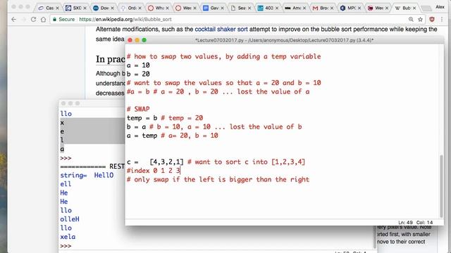 Python String Slices and Bubble Sort смотреть онлайн