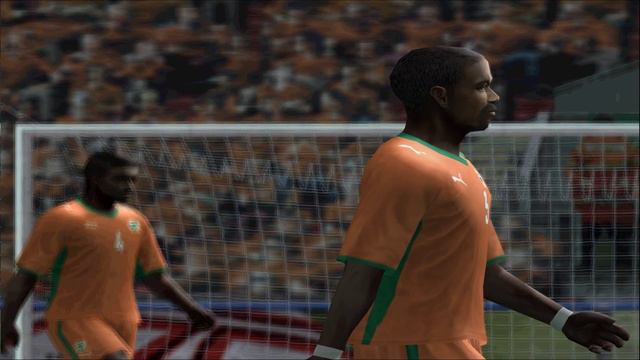 PES 2009 PS2 - Ghana x Costa do Marfin смотреть онлайн