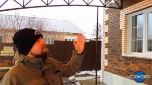 Навес из монолитного поликарбоната