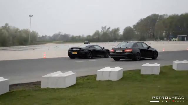Black Baron Brabus E V12 vs McLaren 12C vs SLR McLaren vs C63 AMG смотреть онлайн
