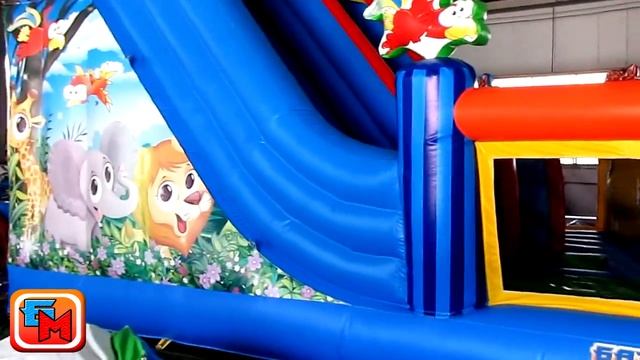 Надувной батут «Звериный мир», размер 7*5*4 м. смотреть онлайн