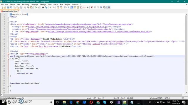 Email Exist Validation API |Using | Jquery |Javascript| Bootstrap | Html|Code|Api |Url смотреть онлайн