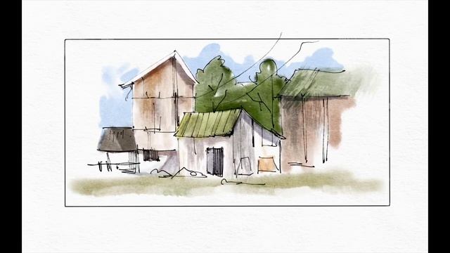 Watercolor brushes in Infinite Painter - Study of Peter Sheeler painting (timelapse) смотреть онлайн