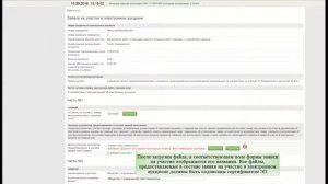 Подача заявки на участие на примере демонстрации ЭТП Сбербанк АСТ