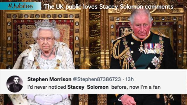 Stacey Solomon is the UK's new hero after her Jubilee comments about the Royal Family and the Quee смотреть онлайн