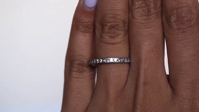 Circa 1920 Art Deco Platinum .50ct Old European Brilliant Diamond Wedding Band - VEG#2100 смотреть онлайн