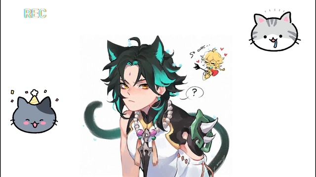 Catboy Xiao on a snowy day, brings in a kitten (audio) смотреть онлайн