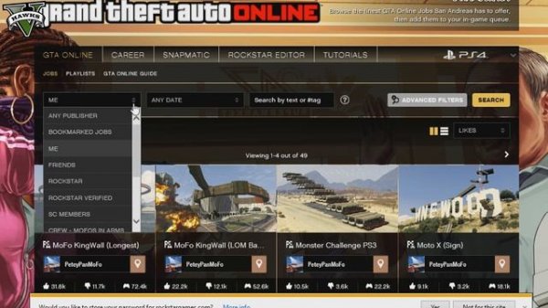 GTA Online How to Find and Play Custom Stunt Races (How to Bookmark Custom Stunt Races n Jobs)