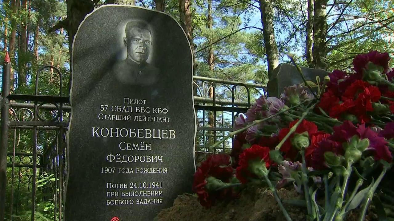 Останки погибшего в 1941 году летчика торжественно захоронили на 
