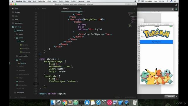 [React Native Expo] Pokemon Map - Styling the sign in some more смотреть онлайн