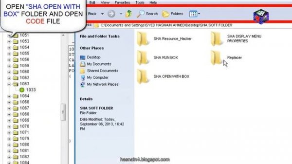 SHELL32.DLL CUSTOMIZATION, HOW TO ADD IMAGE IN RUNBOX, OPEN WITH BOX, AND DISPLAY MENU PROPERTIES