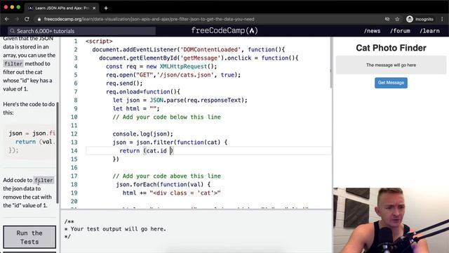 Pre-filter JSON to Get the Data You Need - JSON APIs and Ajax - Free Code Camp смотреть онлайн