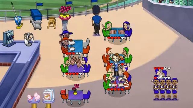 Diner Dash 4: Hometown Hero - Diner at Homerun Park - Multiplayer: Table Tag - Easy смотреть онлайн