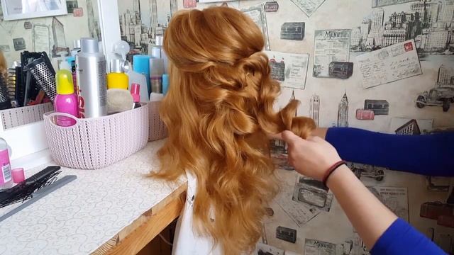 Греческая коса из жгутов. Быстрая прическа. Свадебная прическа. смотреть онлайн