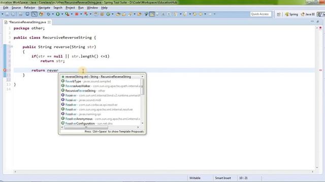 Tricky: Java Reverse String By Recursive Method смотреть онлайн