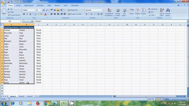 Excel 2007: how to compare two columns and highlighting column differences смотреть онлайн