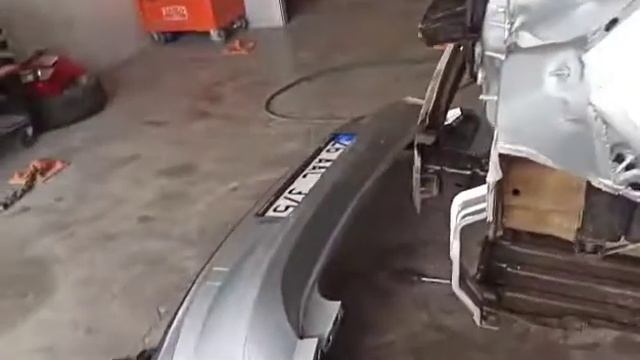 Volkswagen Polo ремонт заднего бампера. смотреть онлайн