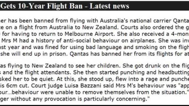 Air Rage Granny Banned for 10 Years смотреть онлайн
