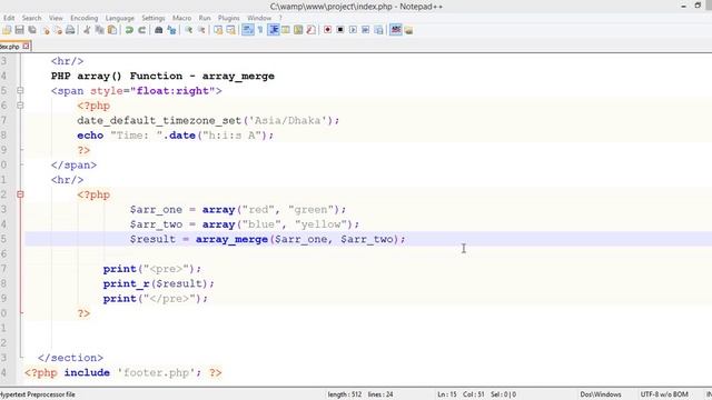 PHP Array Functions Bangla Tutorial Part-15 (array_merge) смотреть онлайн