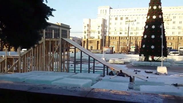 DJ г.Челябинск. Подготовка к новому году на площади Революции и ул Кирова смотреть онлайн